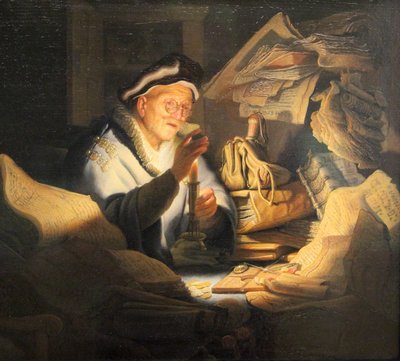 La parábola del rico agricultor de Rembrandt van Rijn